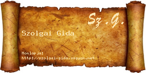 Szolgai Gida névjegykártya